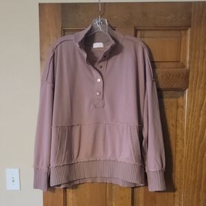 Pink Lily Pullover Sweatshirt